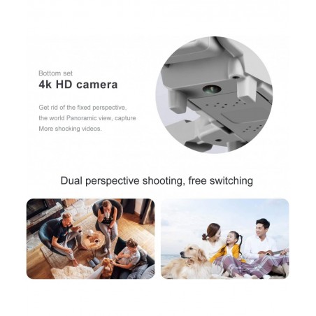 Mini Drone with Dual Camera for Adults KK5 WiFi FPV Drone with 4K HD Camera RC Quadcopter with 360° Flip Gesture Photo/Video ...