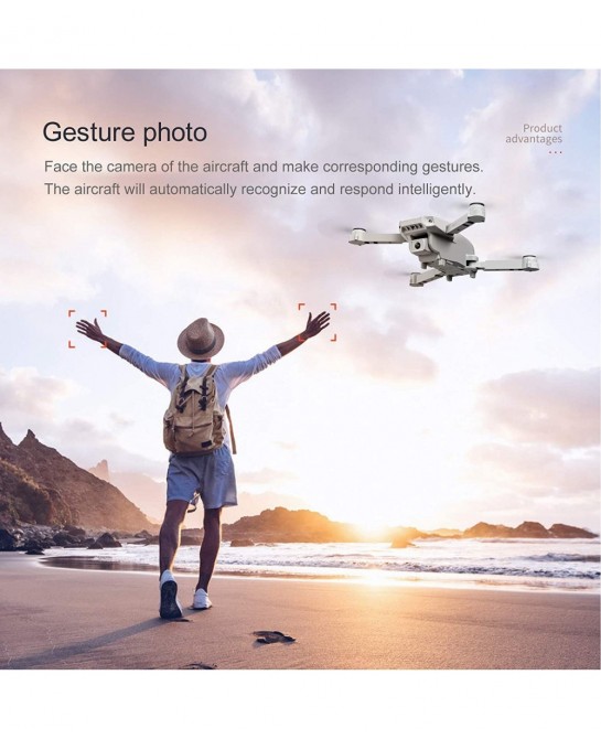 Mini Drone with Dual Camera for Adults KK5 WiFi FPV Drone with 4K HD Camera RC Quadcopter with 360° Flip Gesture Photo/Video ...