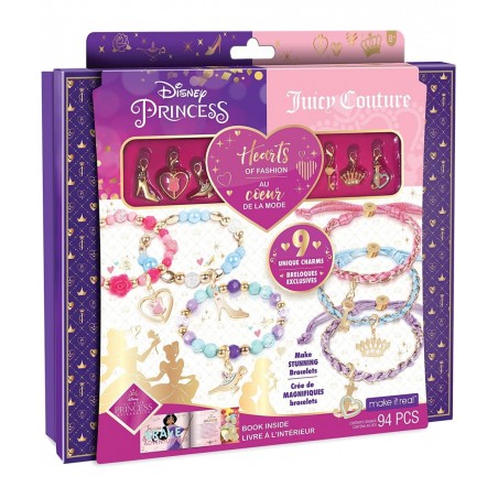 Disney Princess X Juicy Couture Hearts of Fashion - DIY Charm Bracelet Making Kit w/ Disney & Juicy Couture Charms - Arts & C...