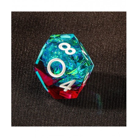 Resin DND Dice Set DD RPG Role Playing Gaming Sharp Edges Polyhedral 7 Pcs Translucent D and for Dungeons Dragons with Gift B...