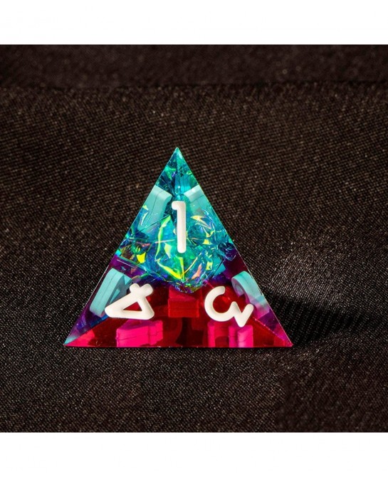 Resin DND Dice Set DD RPG Role Playing Gaming Sharp Edges Polyhedral 7 Pcs Translucent D and for Dungeons Dragons with Gift B...