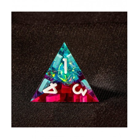 Resin DND Dice Set DD RPG Role Playing Gaming Sharp Edges Polyhedral 7 Pcs Translucent D and for Dungeons Dragons with Gift B...
