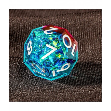 Resin DND Dice Set DD RPG Role Playing Gaming Sharp Edges Polyhedral 7 Pcs Translucent D and for Dungeons Dragons with Gift B...