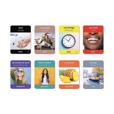 350 French Vocabulary Flash Cards – Educational Language Learning Resource with Pictures for Memory & Sight Words - Fun Game ...