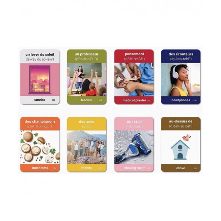 350 French Vocabulary Flash Cards – Educational Language Learning Resource with Pictures for Memory & Sight Words - Fun Game ...