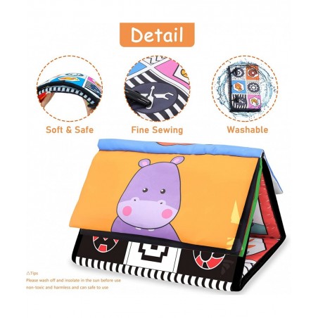 Baby Mirror Tummy Time Toys 0-3-6-12 Months Montessori Infant Toys for Brain Development High Contrast Black and White Baby S...