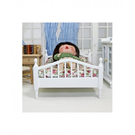 Dollhouse Decoration Accessories Mini Dollhouse Furniture Bed Miniature Bed Room Kids Pretend Play Toy $28.60 Dollhouse Acces...
