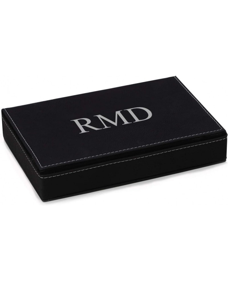 Custom Personalized Poker Set with Playing Cards and Dices in a Leatherette Black case with Soft Interior $65.08 Card Games