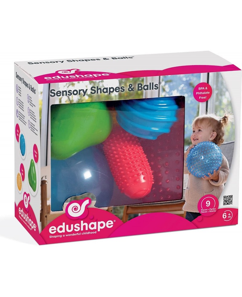 Sensory Balls for Baby - Assorted Baby Balls That Help Enhance Gross Motor Skills for Kids Aged 6 Months and Up - Set of 9 Vi...