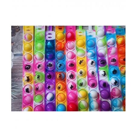 30 Packs Bulk Halloween Fidget Bracelet for Kids Boys Girls Classroom Birthday Activity Party Favors Prizes $22.04 Kids' Part...