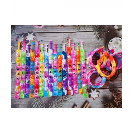 30 Packs Bulk Halloween Fidget Bracelet for Kids Boys Girls Classroom Birthday Activity Party Favors Prizes $22.04 Kids' Part...