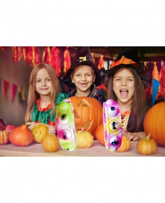 30 Packs Bulk Halloween Fidget Bracelet for Kids Boys Girls Classroom Birthday Activity Party Favors Prizes $22.04 Kids' Part...