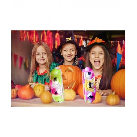 30 Packs Bulk Halloween Fidget Bracelet for Kids Boys Girls Classroom Birthday Activity Party Favors Prizes $22.04 Kids' Part...