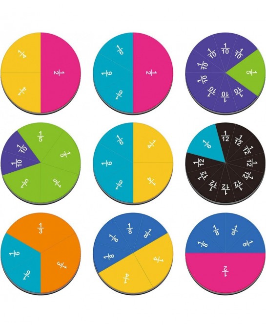 156 pcs Magnetic Rainbow Fraction Tiles Circles $25.56 Magnet Toys