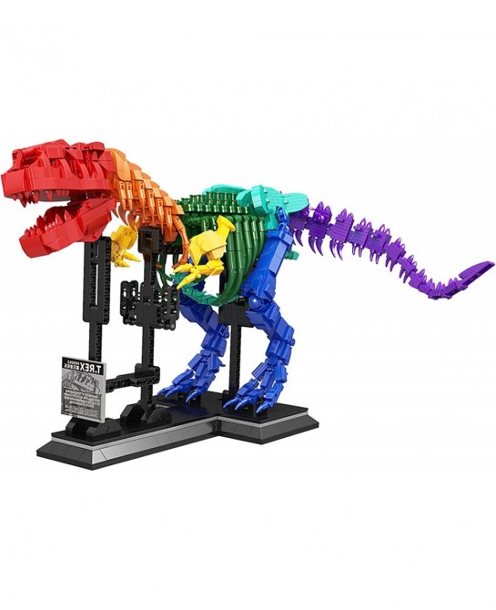 Rainbow Dinosaur Fossils Building Blocks Toys Ideas Jurassic Dinosaur Toys Construction Set to Build Dinosaur Education Toys ...