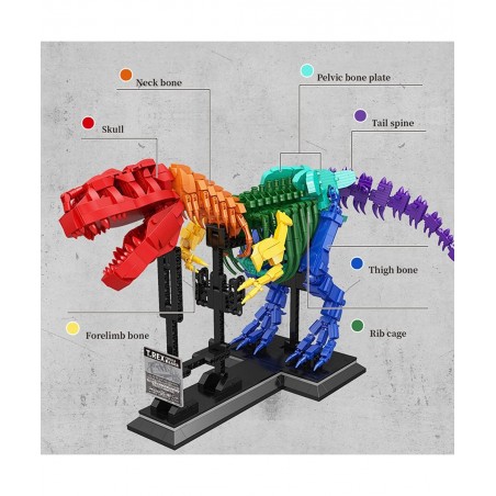 Rainbow Dinosaur Fossils Building Blocks Toys Ideas Jurassic Dinosaur Toys Construction Set to Build Dinosaur Education Toys ...
