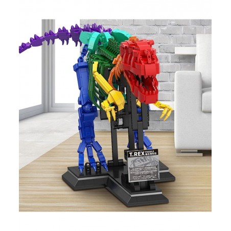 Rainbow Dinosaur Fossils Building Blocks Toys Ideas Jurassic Dinosaur Toys Construction Set to Build Dinosaur Education Toys ...