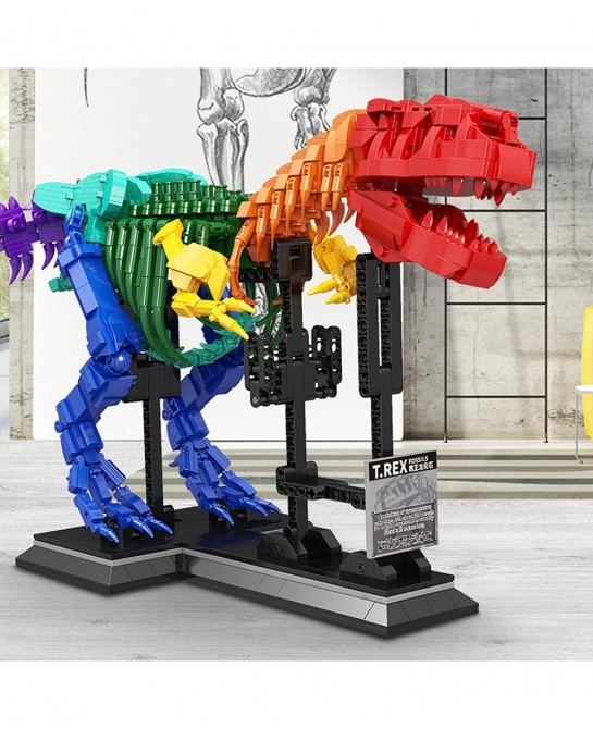 Rainbow Dinosaur Fossils Building Blocks Toys Ideas Jurassic Dinosaur Toys Construction Set to Build Dinosaur Education Toys ...