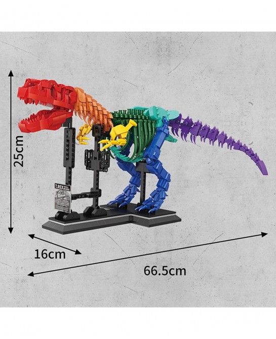 Rainbow Dinosaur Fossils Building Blocks Toys Ideas Jurassic Dinosaur Toys Construction Set to Build Dinosaur Education Toys ...