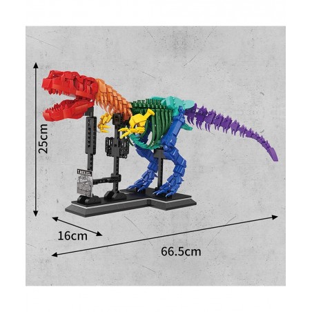 Rainbow Dinosaur Fossils Building Blocks Toys Ideas Jurassic Dinosaur Toys Construction Set to Build Dinosaur Education Toys ...