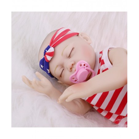 Reborn Baby Dolls Silicone Full Body Realistic 18 Inch Lifelike Soft Vinyl Girl Dolls with Kitten Cat Toy Birthday Gifts for ...