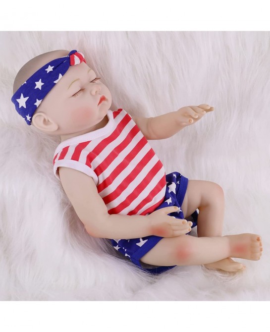 Reborn Baby Dolls Silicone Full Body Realistic 18 Inch Lifelike Soft Vinyl Girl Dolls with Kitten Cat Toy Birthday Gifts for ...