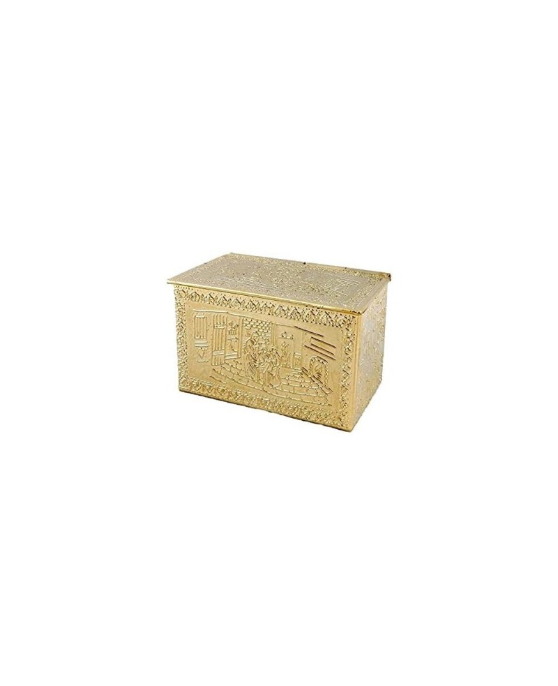 House Miniature Fireplace Accessory Brass Log Box Holder 1:12 Scale $65.40 Dollhouse Accessories