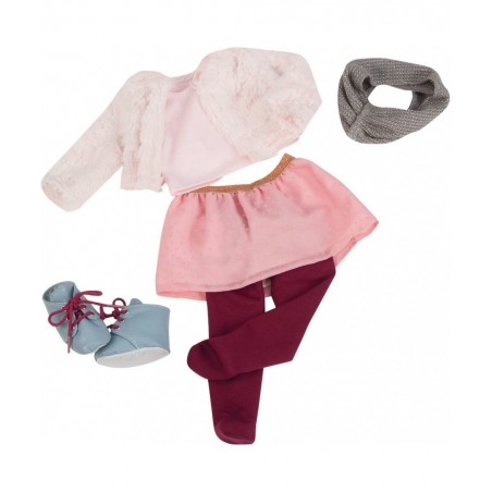 Dolls It's Snow Snuggly White Fur Coat with Skirt Outfit for Dolls 18 $68.81 Dolls