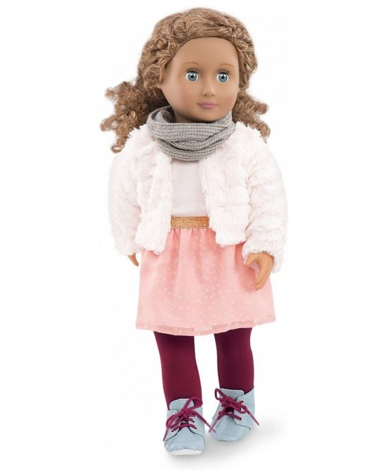 Dolls It's Snow Snuggly White Fur Coat with Skirt Outfit for Dolls 18 $68.81 Dolls