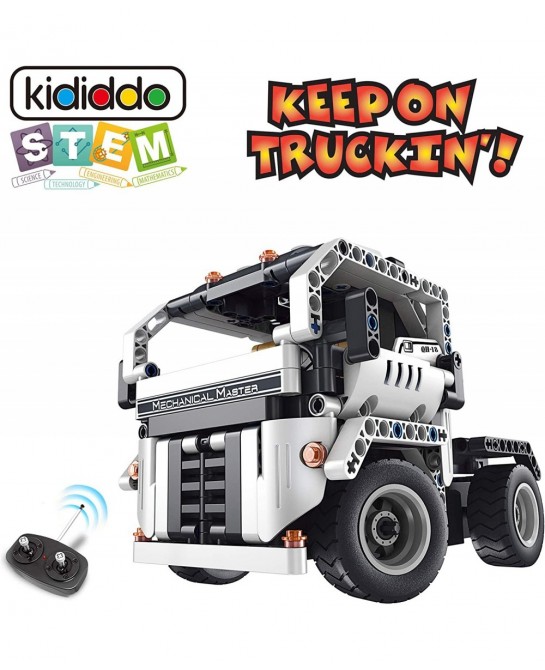 STEM Building Toys for Boys & Girls | 2 in 1 Remote Control Building Kit | Build a Semi -Truck/Cab Over | Early Learning Tech...