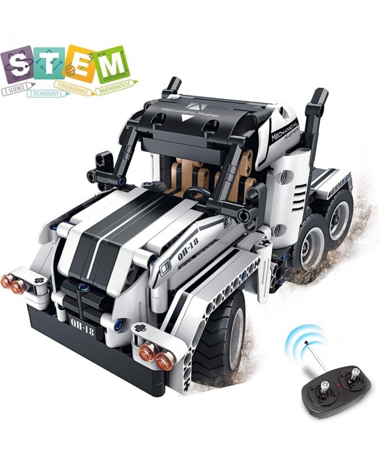 STEM Building Toys for Boys & Girls | 2 in 1 Remote Control Building Kit | Build a Semi -Truck/Cab Over | Early Learning Tech...