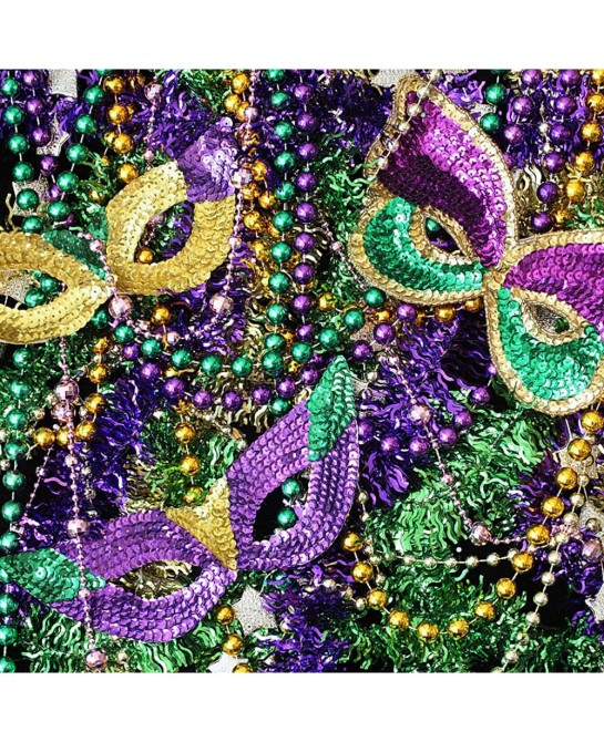 24 Pcs Mardi Gras Beads Necklaces Metallic Colors Necklaces Purple Gold Green Beads Necklaces Accessory for Mardi Gras Themed...