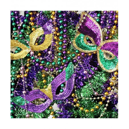 24 Pcs Mardi Gras Beads Necklaces Metallic Colors Necklaces Purple Gold Green Beads Necklaces Accessory for Mardi Gras Themed...
