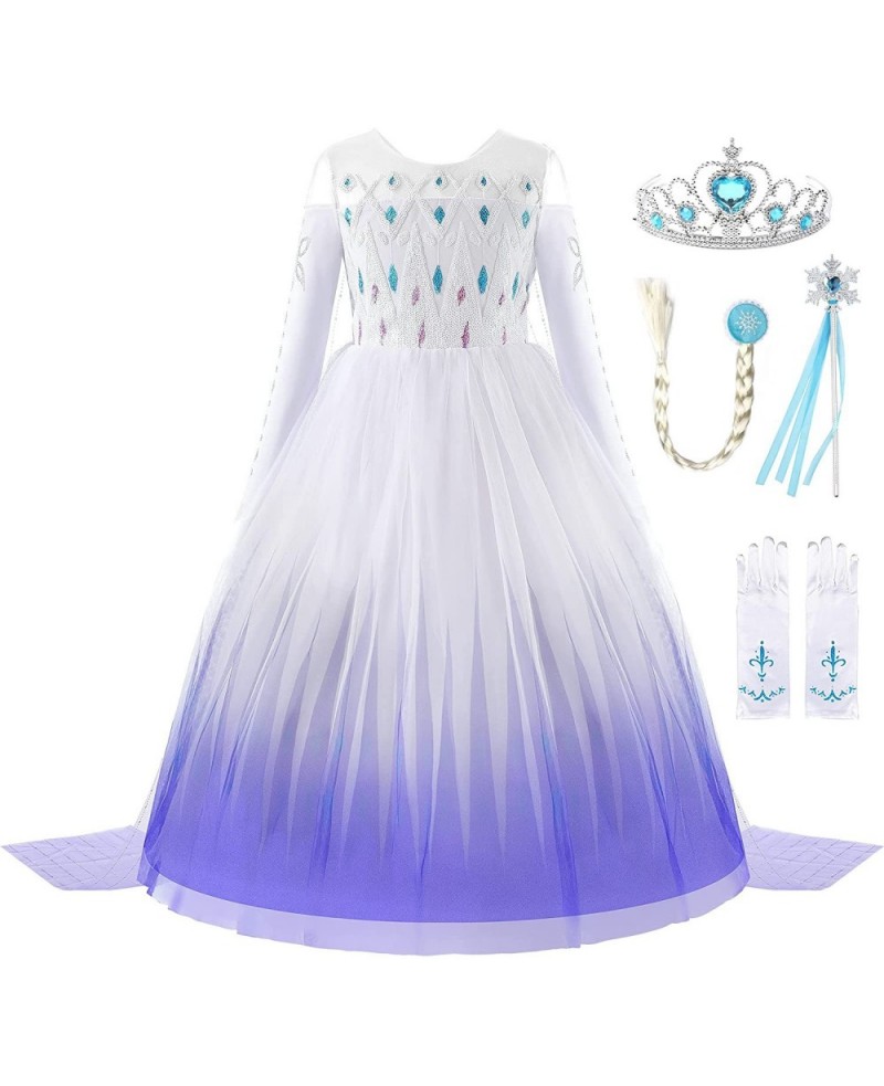 Girls Princess Dress Snow Party Halloween Costume with Accessories $50.23 Kids' Costumes