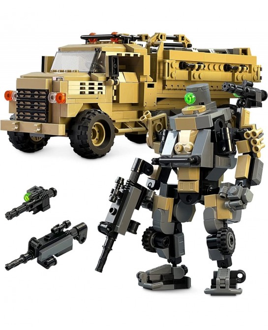 Mecha Frame Armed Forces Stryker Toy Building Sets Robot Mech Armor and Truck Military Cargo MTVR 7001 $104.99 Toy Building Sets