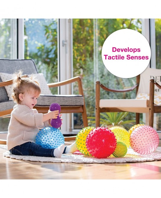 Sensory Balls for Baby - Assorted Baby Balls That Help Enhance Gross Motor Skills for Kids Aged 6 Months and Up - Set of 9 Vi...