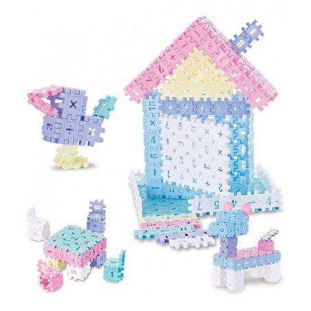 220 Pcs Kids Building Blocks Kit Waffle Building Blocks Mini Toddler Basic Blocks Set Interlocking Mini Puzzle Blocks for Kid...