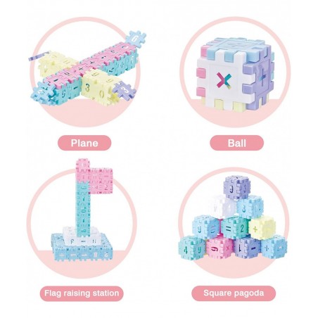 220 Pcs Kids Building Blocks Kit Waffle Building Blocks Mini Toddler Basic Blocks Set Interlocking Mini Puzzle Blocks for Kid...