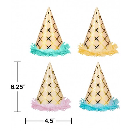 Ice Cream Party Party Hat 8 ct $15.99 Kids' Party Hats