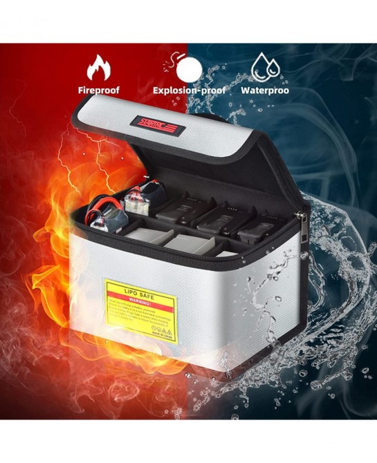 Lipo Battery Bag Fireproof Lipo Safe Storage Charging Batteries Bags for RC Toy Batteries $35.42 Hobby Remote & App Controlle...