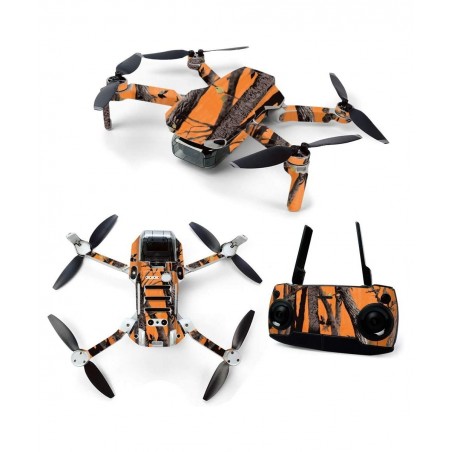 MightySkins Skin for DJI Mavic Mini Portable Drone Quadcopter - Orange Camo | Protective Durable and Unique Vinyl Decal wrap ...