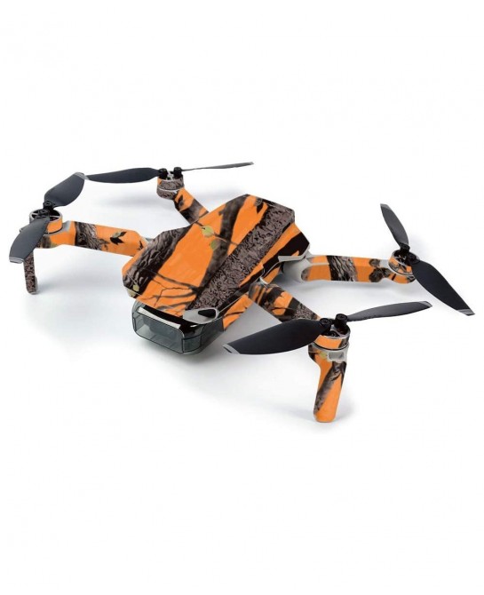 MightySkins Skin for DJI Mavic Mini Portable Drone Quadcopter - Orange Camo | Protective Durable and Unique Vinyl Decal wrap ...