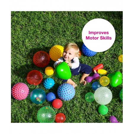 Sensory Balls for Baby - Assorted Baby Balls That Help Enhance Gross Motor Skills for Kids Aged 6 Months and Up - Set of 9 Vi...