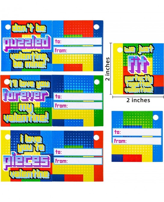 28 Pcs Valentines Day Cards with IQ Puzzles Puzzle Games Brain Teasers Keychain Stress Relief Fidget Puzzle Toy for Kids Vale...