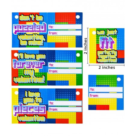 28 Pcs Valentines Day Cards with IQ Puzzles Puzzle Games Brain Teasers Keychain Stress Relief Fidget Puzzle Toy for Kids Vale...