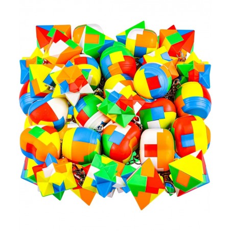 28 Pcs Valentines Day Cards with IQ Puzzles Puzzle Games Brain Teasers Keychain Stress Relief Fidget Puzzle Toy for Kids Vale...