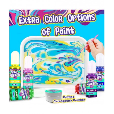 Marbling Arts and Crafts Supplies - Spin Art DIY Marble Painting Kits Stem Toys Gifts Set Kids Adults Girls Boys Tweens with ...