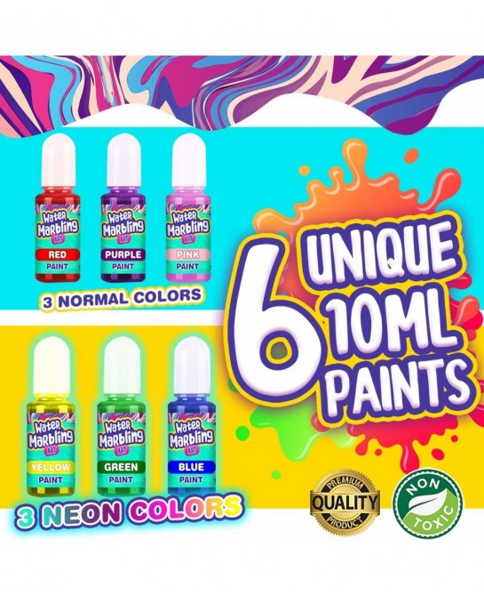 Marbling Arts and Crafts Supplies - Spin Art DIY Marble Painting Kits Stem Toys Gifts Set Kids Adults Girls Boys Tweens with ...