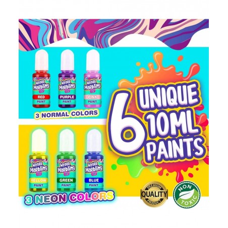 Marbling Arts and Crafts Supplies - Spin Art DIY Marble Painting Kits Stem Toys Gifts Set Kids Adults Girls Boys Tweens with ...