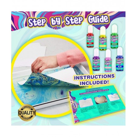 Marbling Arts and Crafts Supplies - Spin Art DIY Marble Painting Kits Stem Toys Gifts Set Kids Adults Girls Boys Tweens with ...
